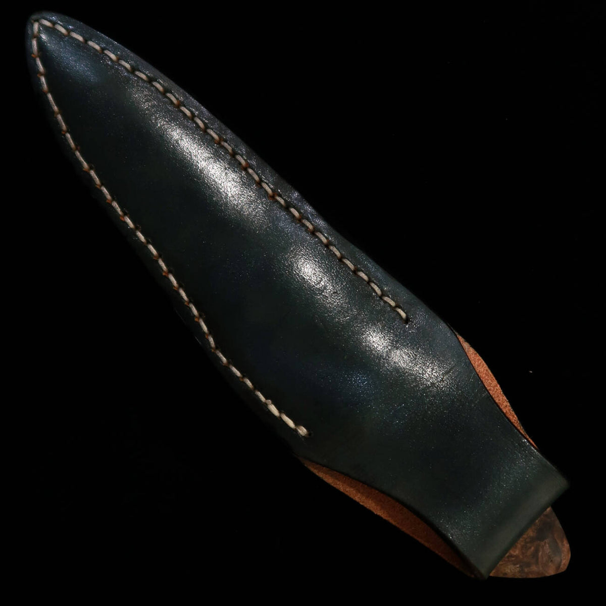 Takeda Hamono TAKEDA forja manual Bitchū, Seisaku Moriya, cuchillo de hoja fija con funda, black eye