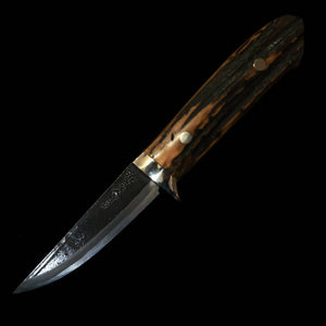 Takeda Cutlery TAKEDA Bitchu Handmade Blacksmith Masasaku Moriya Sheath Knife Stag B