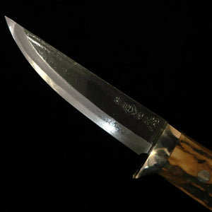 Takeda Cutlery TAKEDA Bitchu Handmade Blacksmith Masasaku Moriya Sheath Knife Stag B