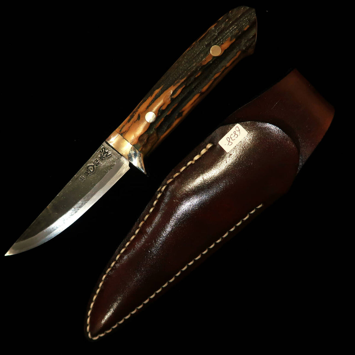 Takeda Cutlery TAKEDA Bitchu Handmade Blacksmith Masasaku Moriya Sheath Knife Stag B