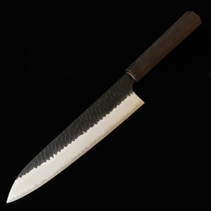 NIGARA SG2 Polished Tsuchime Gyuto with Integrated Ebony Handle (240mm)