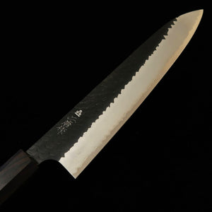 NIGARA SG2 Polished Tsuchime Gyuto with Integrated Ebony Handle (240mm)