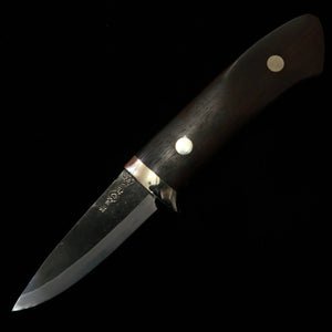 TAKEDA Cutlerie – Forgeron artisanal de Bitchū, œuvre de Masashi Moriya – Couteau fixe, ébène