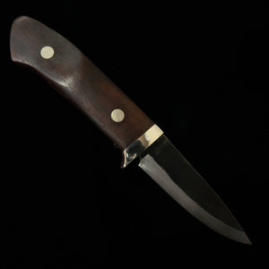 TAKEDA Cutlerie – Forgeron artisanal de Bitchū, œuvre de Masashi Moriya – Couteau fixe, ébène