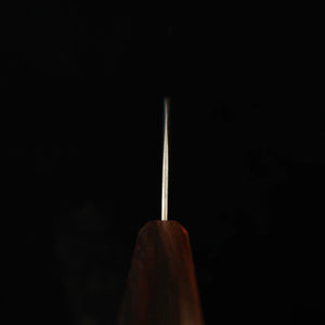 SAJI TAKESHI Nakiri VG10, damasco ennegrecido, mango integral de ébano (165 mm)