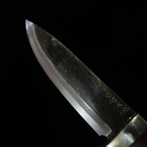 Takeda Hamono forja a mano Bitchū, obra de Moriya Masasaku, cuchillo de funda, Lacewood A