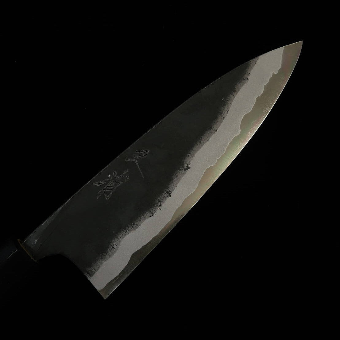 Funayuki MIURA by Shindo Aogami #2 acabado negro, mango de magnolia y cuerno de búfalo (150/165 mm)