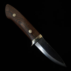 TAKEDA Forja a mano Bitchū Moriyama Masasaku Cuchillo de funda (sheath knife) Murasaki Tagayasan