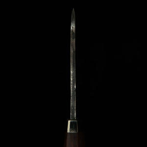 TAKEDA Forja a mano Bitchū Moriyama Masasaku Cuchillo de funda (sheath knife) Murasaki Tagayasan