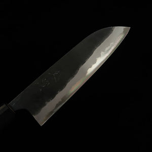 MIURA by Shindo Santoku, Aogami nº2, forja preta, cabo de magnólia e búfalo, formato de castanha (165mm)