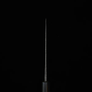 MIURA by Shindo Santoku, Aogami nº2, forja preta, cabo de magnólia e búfalo, formato de castanha (165mm)