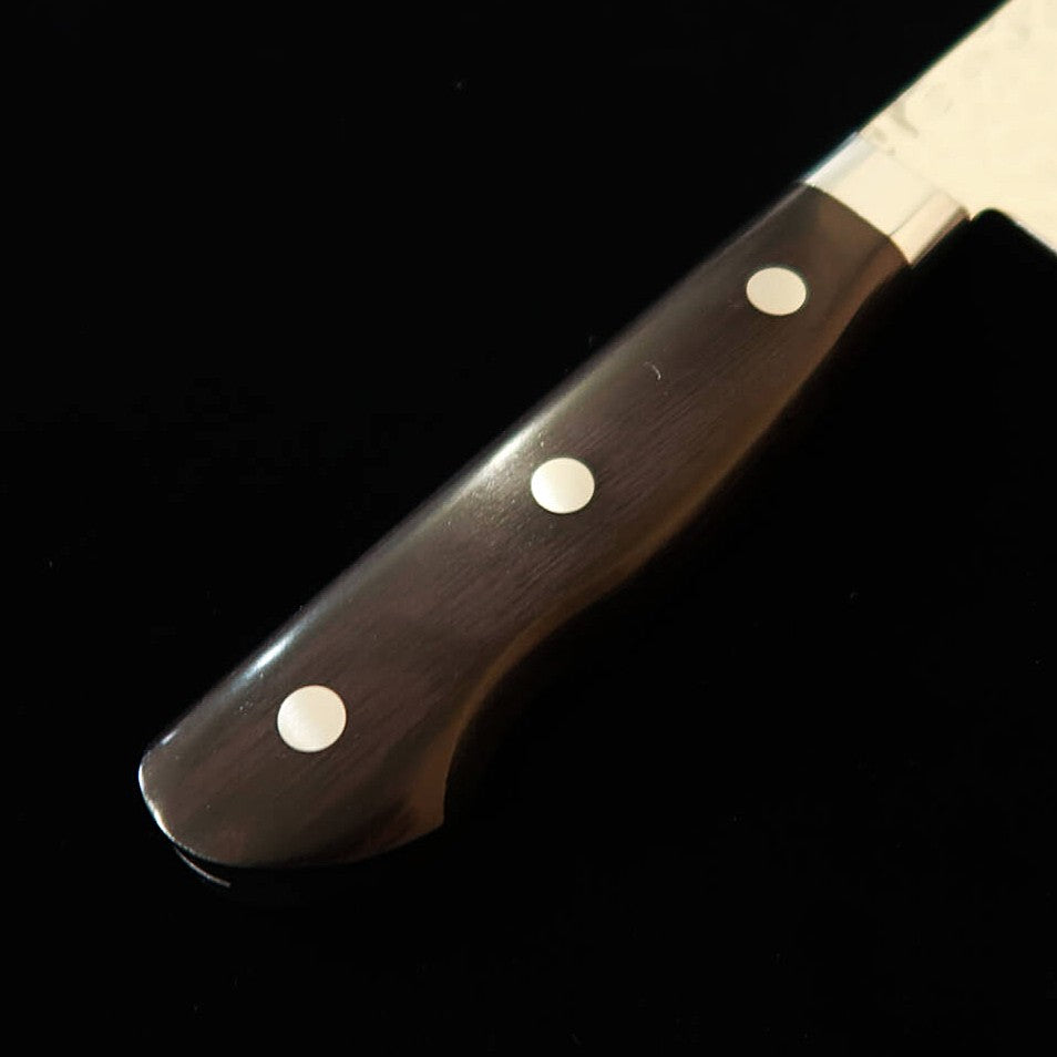 虎徹 KOTETSU 三徳 VG10 鎚目ダマスカス 黒合板柄（180mm）