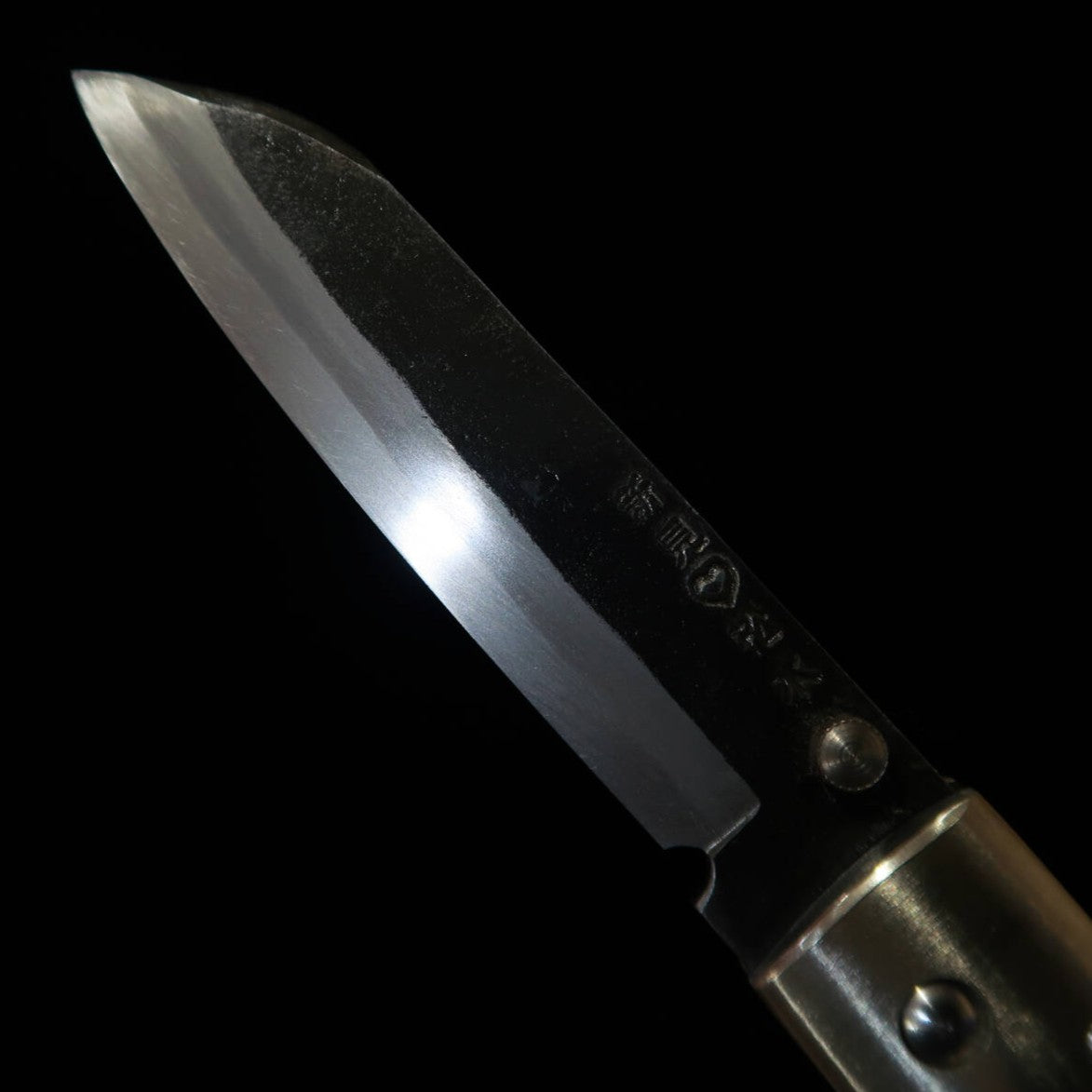 Cuchillo plegable tipo Bitchū TAKEDA forjado a mano por Fumio Inagaki, mango de asta de ciervo