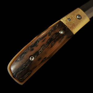 Takeda Cutelaria - Forja artesanal de Bitchu por Fumio Inagaki - Canivete liner lock, Mammoth