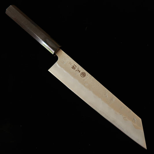 Faca Miura Kiritsuke em Aço Inox Ginsan com Acabamento Nashiji e Cabo Octogonal de Ébano (210mm)
