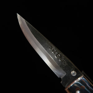 Takeda Cutlery TAKEDA Bitchu Handcrafted Blacksmith Fumio Inagaki's Liner Lock Folder Knife Faux Stag