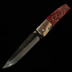TAKEDA Hamono Takeda forja manual Bitchu, obra de Fumio Inagaki, navaja de carpeta liner lock Resina A