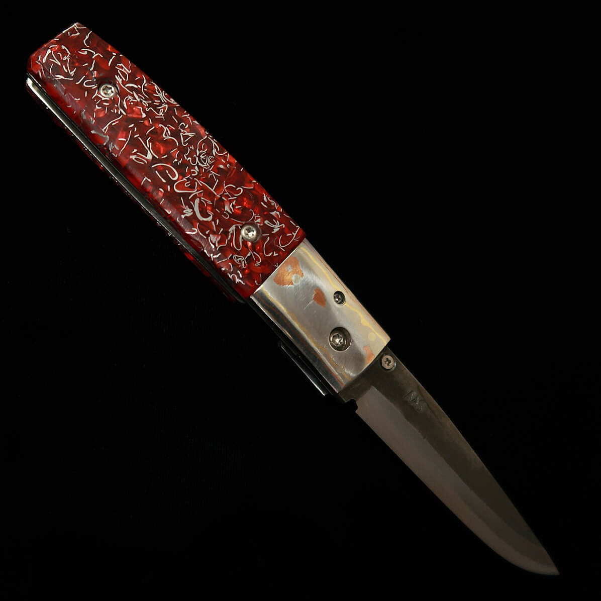 TAKEDA Hamono Takeda forja manual Bitchu, obra de Fumio Inagaki, navaja de carpeta liner lock Resina A