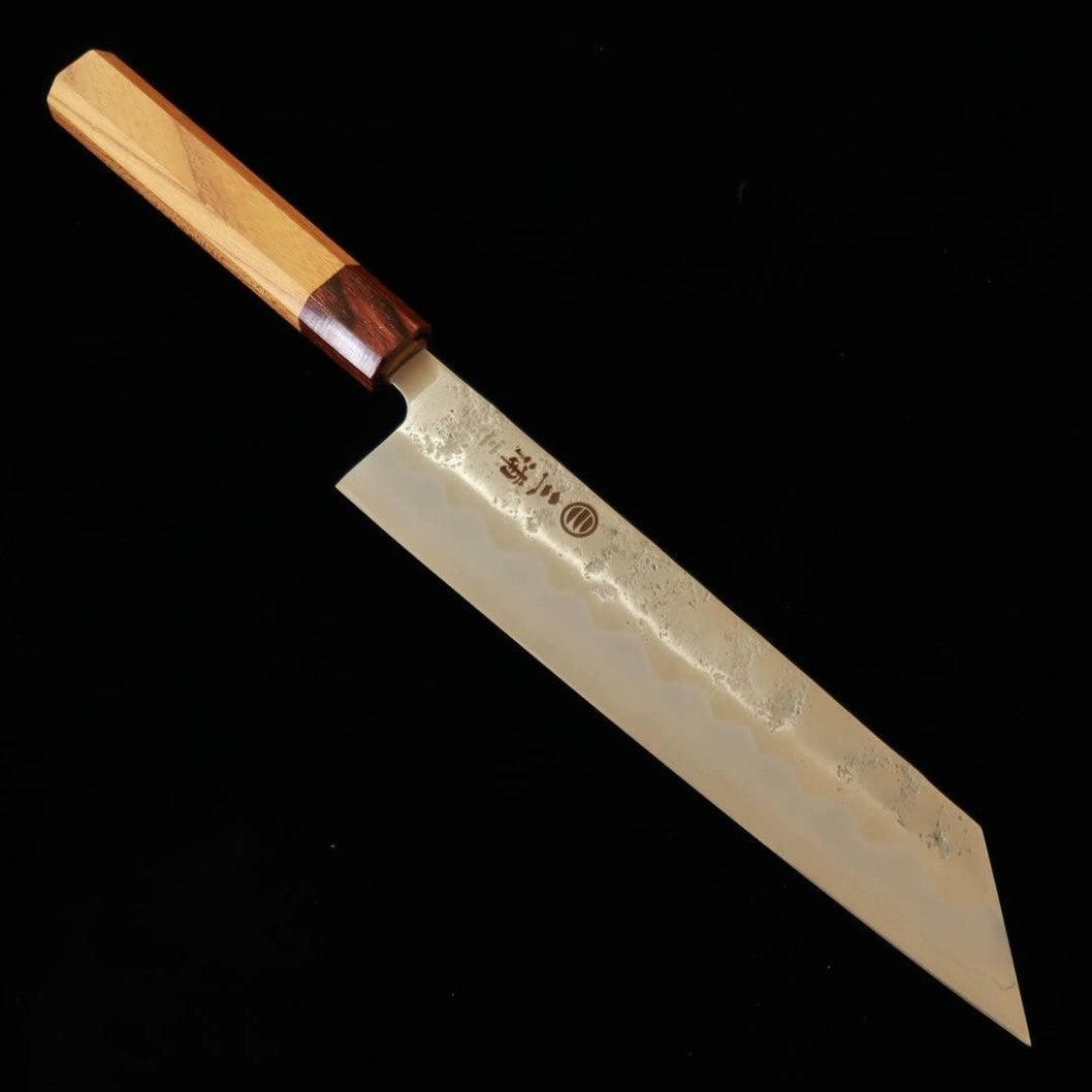 Miura Kiritsuke Ginsan Nashiji with Keyaki Octagonal Handle (210mm)