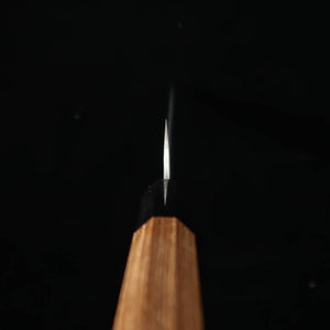 NIGARA Petty Aogami Super, finition polie martelée, manche en teck (120/150mm)