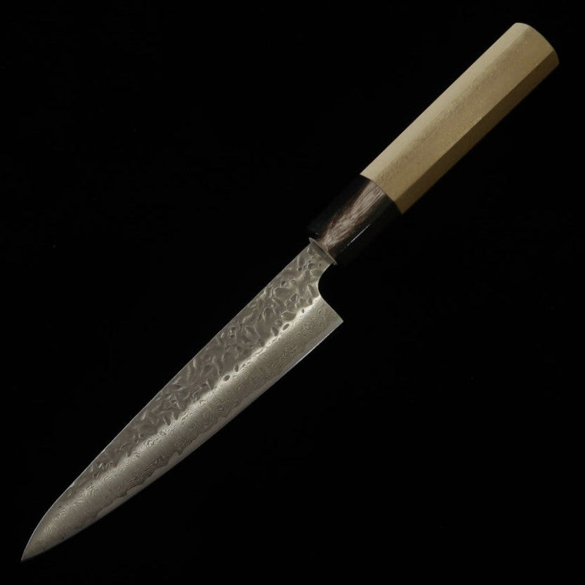 MIURA cuchillería MIURA petty AUS10 martilleado, Dama-Matt, mango de magnolia y búfalo (135 mm)