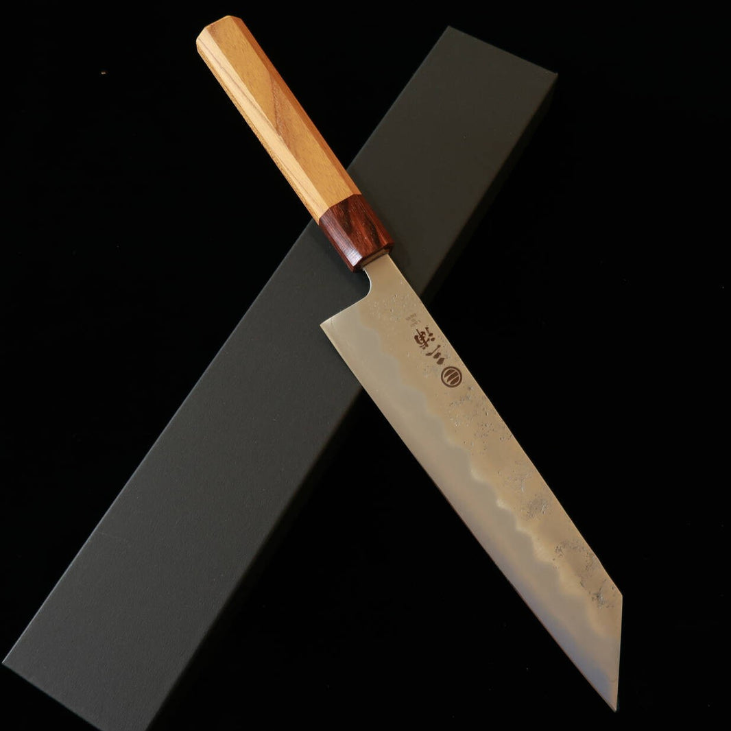 Miura Kiritsuke Ginsan Nashiji with Keyaki Octagonal Handle (210mm)