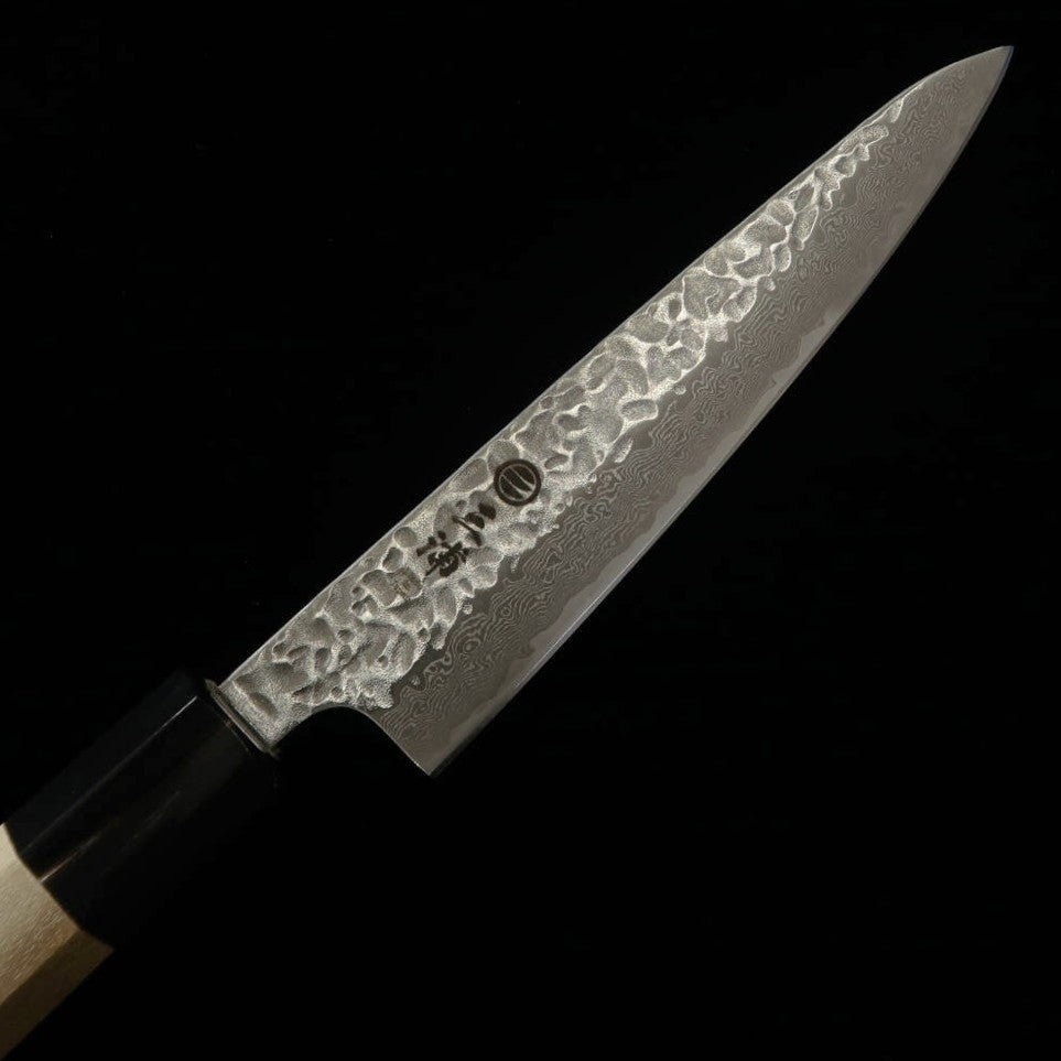 MIURA cuchillería MIURA petty AUS10 martilleado, Dama-Matt, mango de magnolia y búfalo (135 mm)