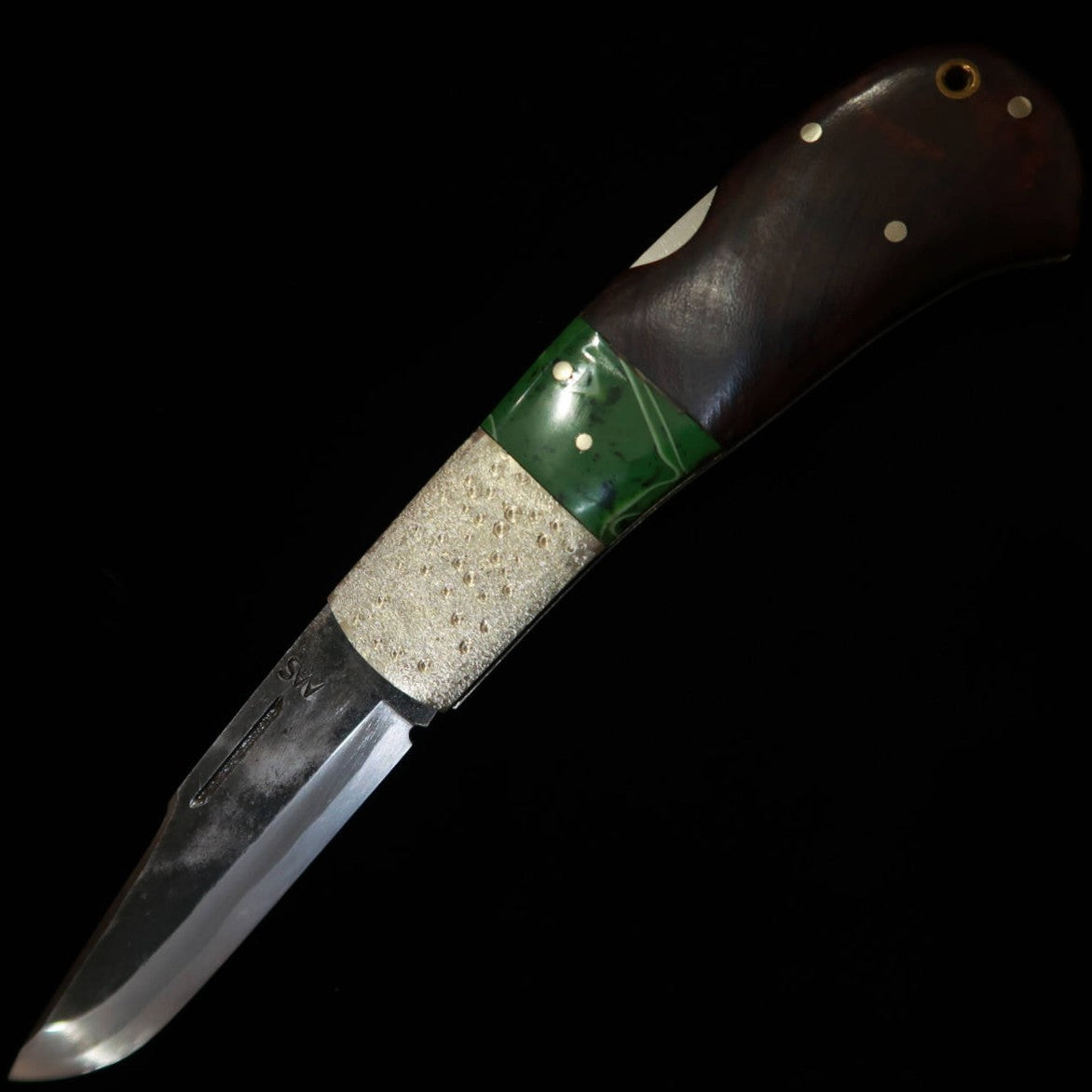 Takeda Cutelaria - Forja artesanal de Bitchu por Fumio Inagaki - Canivete com trava traseira, Resina/Ironwood