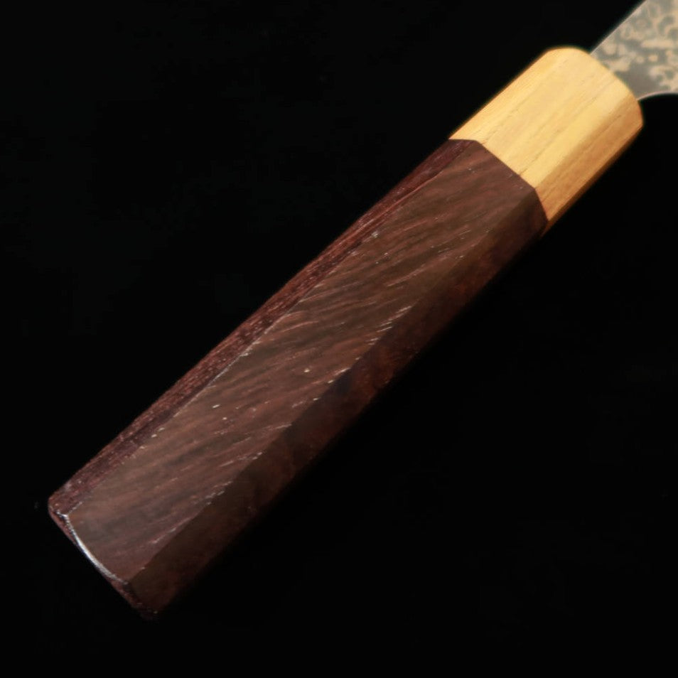MIURA Bunka SGSTRIX Damasco cabo octogonal de jacarandá com colarinho em olmo (170 mm)