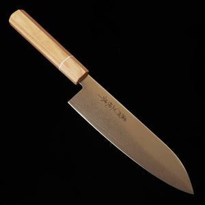 V.ROAD  濃州正恒作 Nosyu Masatsune 三徳 VG10 全面ダマスカス 積層強化合板柄 白×白（180mm）
