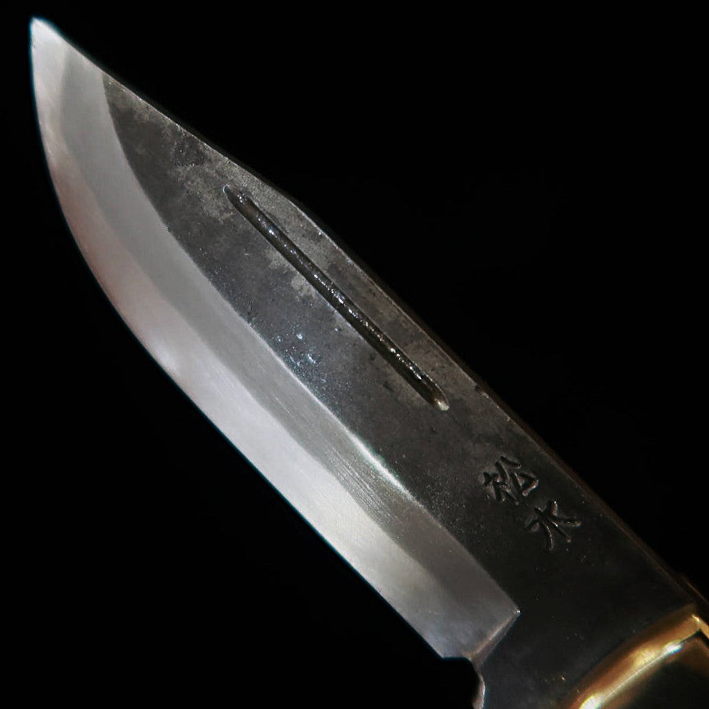 TAKEDA Couteau artisanal de Bitchu Inagaki Fumio Backlock Folder Perle/Nid d’abeille