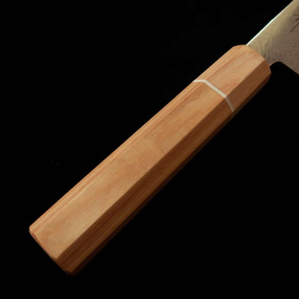 V.ROAD  濃州正恒作 Nosyu Masatsune 三徳 VG10 全面ダマスカス 積層強化合板柄 白×白（180mm）