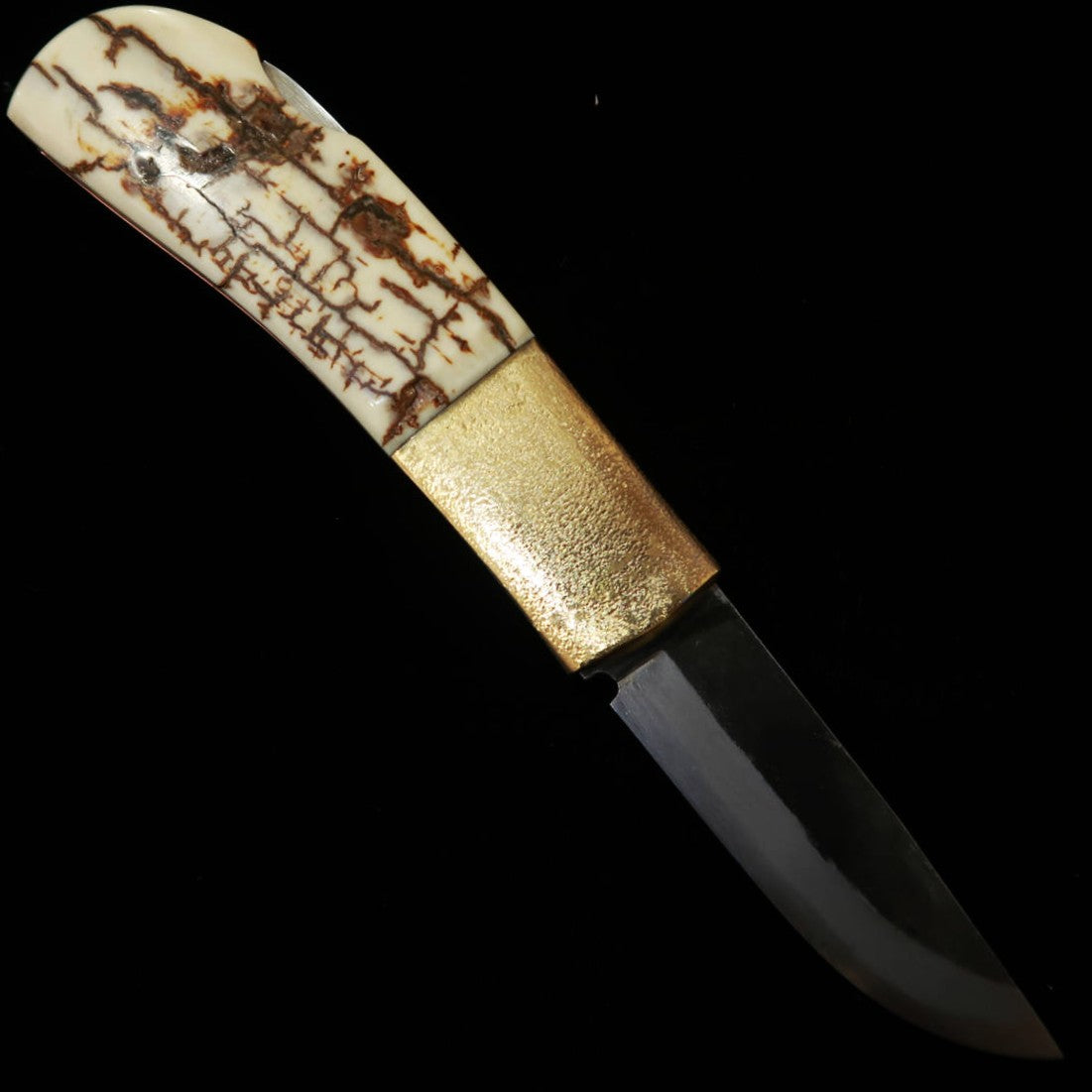 Takeda Cutelaria - Forja artesanal de Bitchu por Fumio Inagaki - Canivete com trava traseira, Mammoth White
