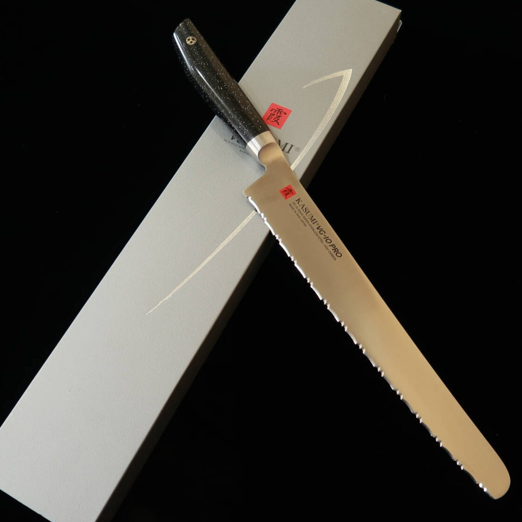 Sumikama Kasumi VG10 PRO cuchillo para pan, mango de mármol artificial nº 56025 (250 mm)