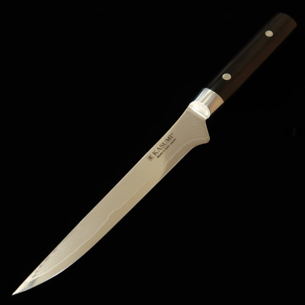 Sumikama SUMIKAMA Kasumi Desossador VG10 Damasco Cabo em laminado preto (160 mm)