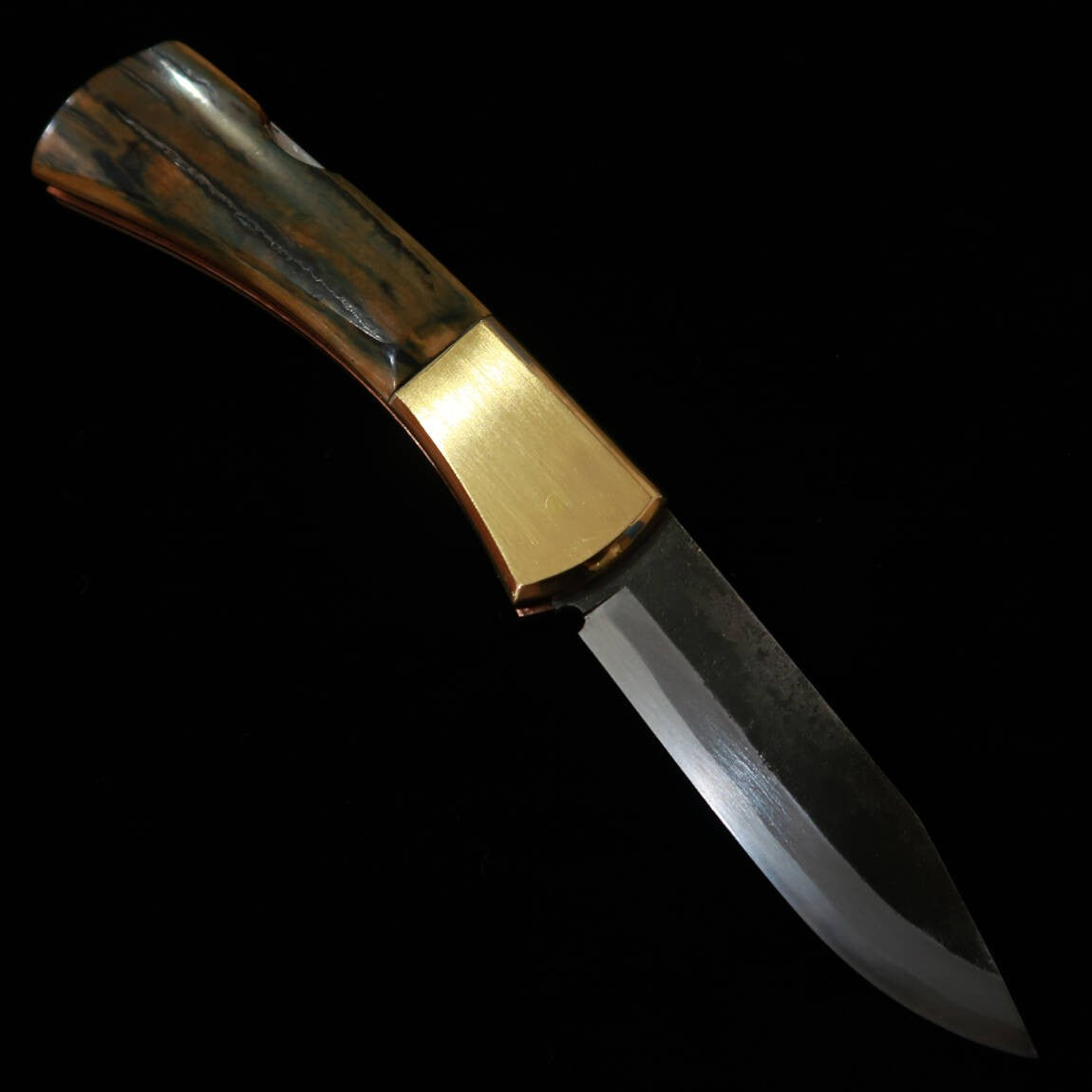 TAKEDA Cutlerie – Forgeron artisanal de Bitchū, œuvre de Fumio Inagaki – Couteau pliant à verrouillage arrière, Mammouth