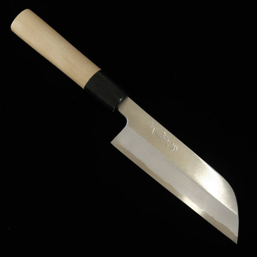 MIURA biselador acero japonés, mango redondo de magnolia con virola de cuerno de búfalo (60-135 mm)