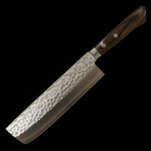 MIURA Kokuryu Nakiri, VG10 Damascus with Brown Ash Handle (170mm)