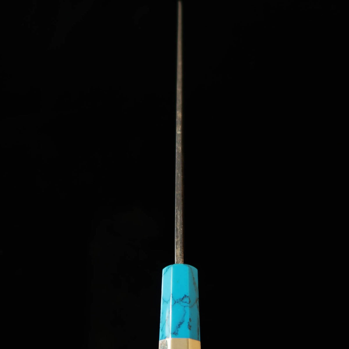 Miura Itadaki MIURA Itadaki por Yoshikazu Tanaka, yanagiba kiritsuke, Shirogami #2, acabamento kuro-uchi, cabo de turquesa (270 mm)
