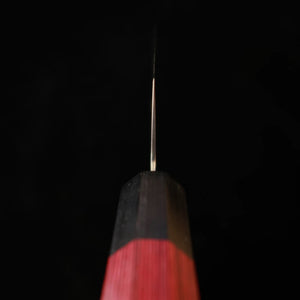 V.ROAD  濃州正恒作 Nosyu Masatsune 三徳 VG10 全面ダマスカス 積層強化合板柄 赤×黒（180mm）