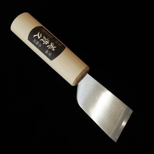 Ikeuchi Hamono IKEUCHI Faca para couro Aogami #2 Miki-hisa, polida, fio inclinado (36 mm)
