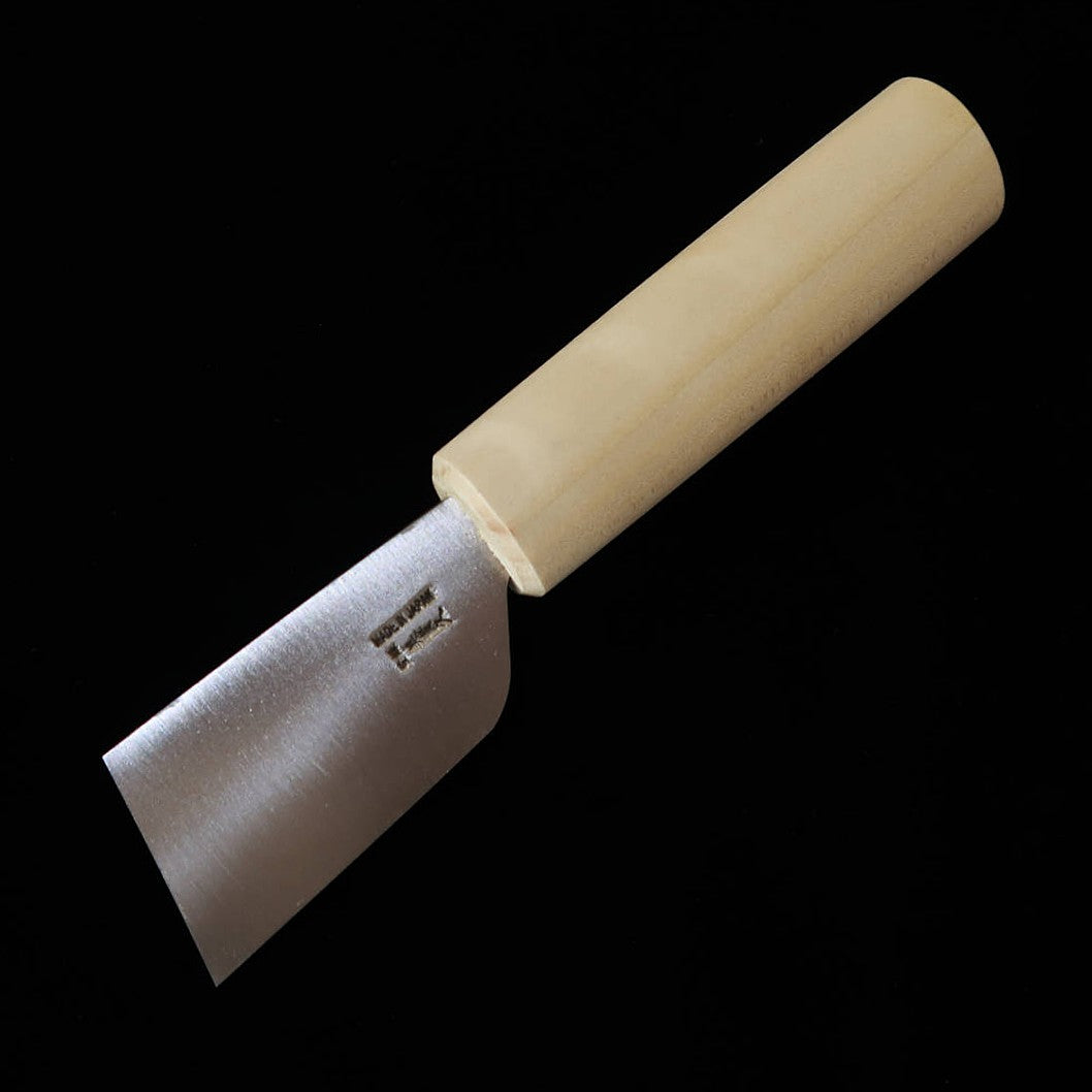 Ikeuchi Hamono IKEUCHI Faca para couro Aogami #2 Miki-hisa, polida, fio inclinado (36 mm)