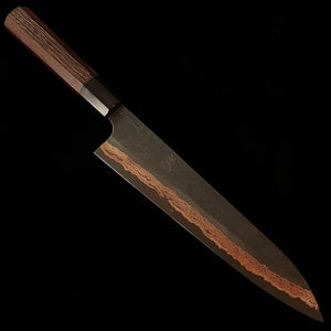 Shoshin Yorokobi SLD Gyuto noirci, manche en wengé (240 mm)