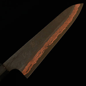 Gyuto HATSUKOKORO Yorokobi SLD Acabado negro, mango de wengué (240mm)