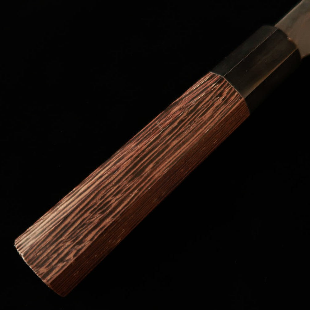 Gyuto HATSUKOKORO Yorokobi SLD Acabado negro, mango de wengué (240mm)