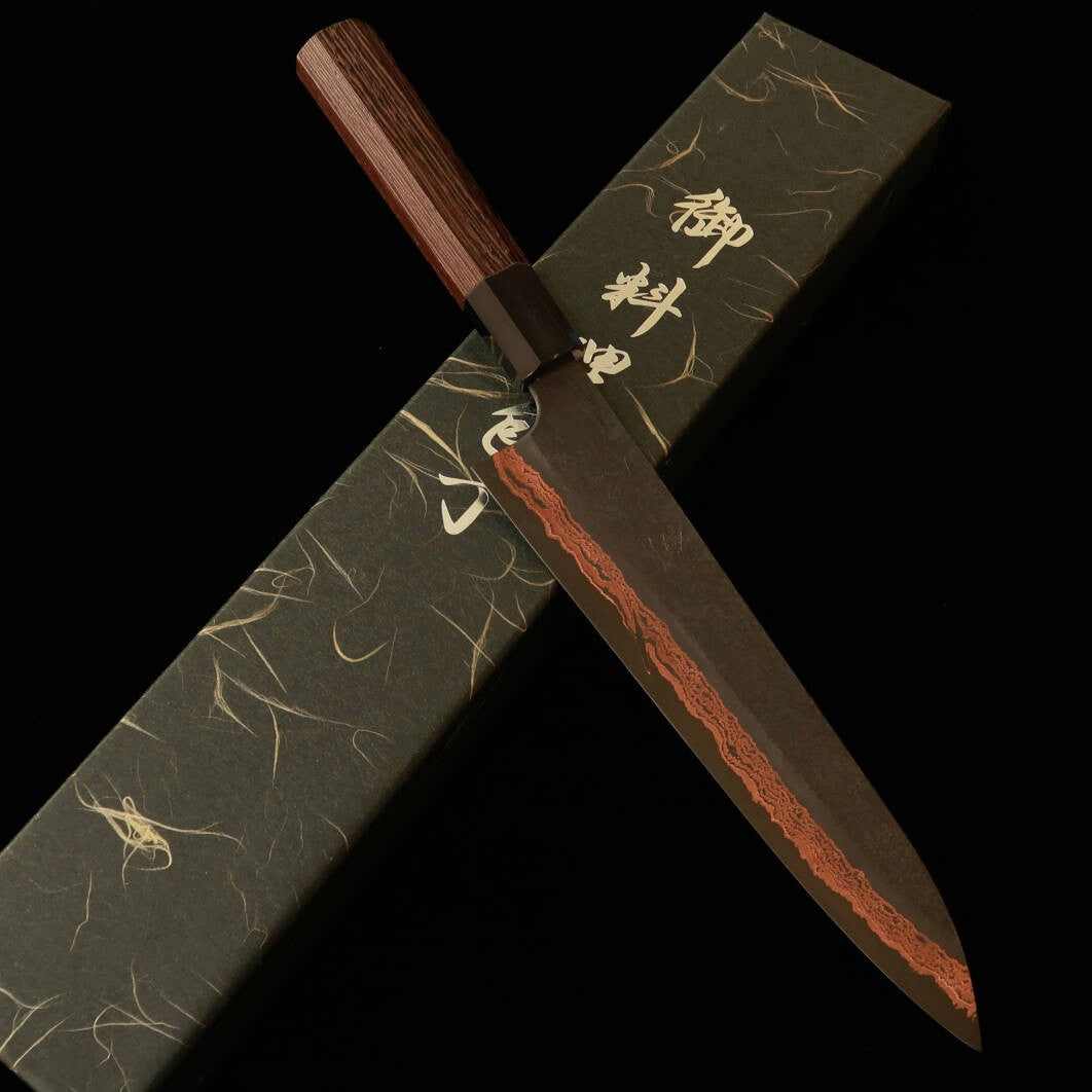 初心HATSUKOKORO ヨロコビ 牛刀 SLD 黒打ち ウェンジ柄 (240mm)