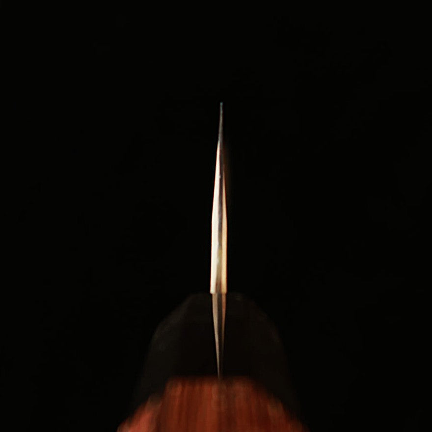 初心 HATSUKOKORO 彩り 青紙二号 有色ダマスカス 黒染め 牛刀 ウェンジ柄 (240mm)