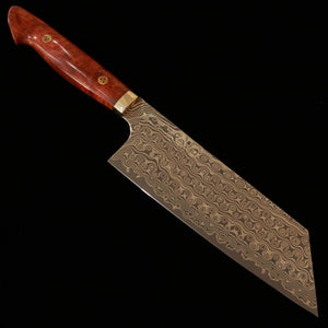 二唐刃物鍛造所 NIGARA 切付菜切 SG2 暗紋 ダマスカス 花梨ハンドル (180mm)