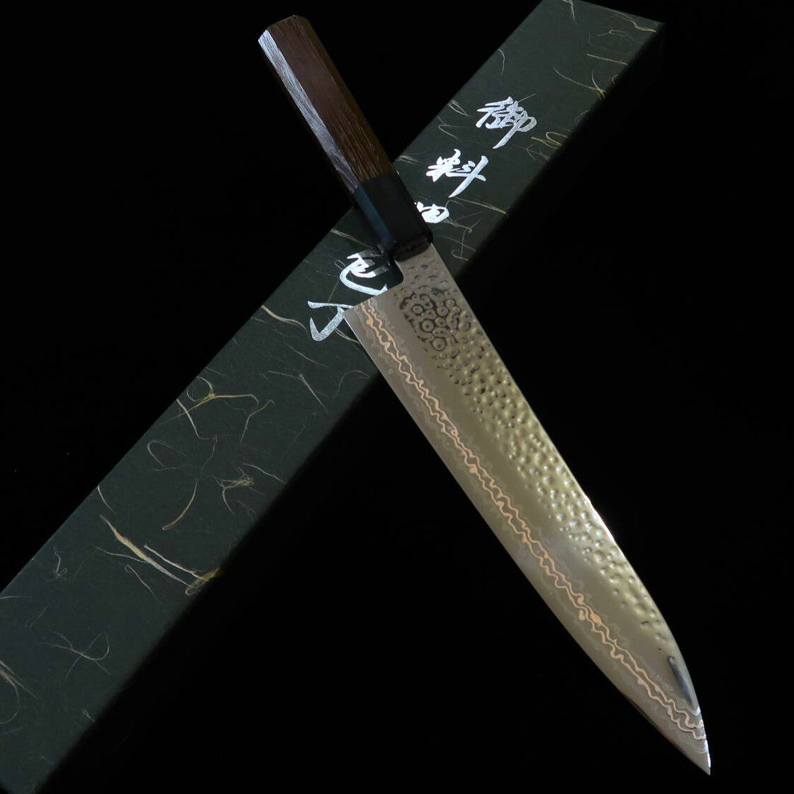 MIURA Gyuto SLD Nickel Damascus Hammered Wenge Handle (210mm)