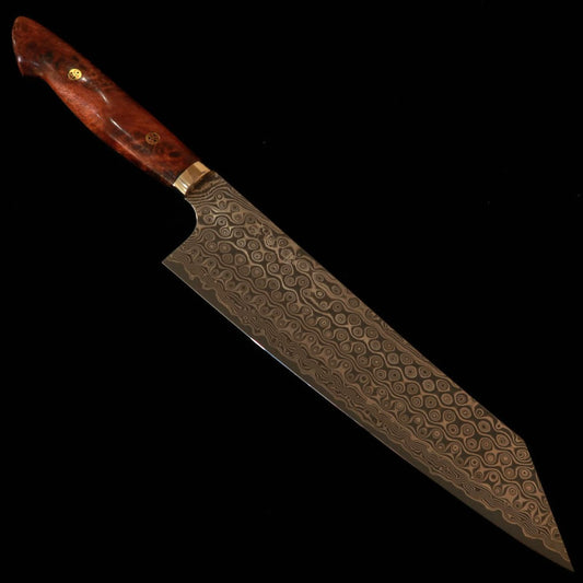 NIGARA SG2, Dark Pattern, Kiritsukei Gyuto, Rosewood Handle (240mm)